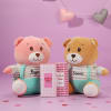 Personalized Couple Teddy with Chocolates Online