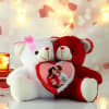Buy Personalized Couple Teddy with Fabelle Chocolates