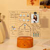 Gift Personalized Daily Journal LED Lamp With Wooden Base