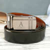 Gift Personalized Dark Brown Wallet & Belt Combo
