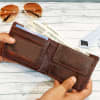 Shop Personalized Dark Brown Wallet & Belt Combo