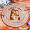 Gift Personalized Designer Wooden Circular Name Plate
