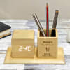 Buy Personalized Digital Table Clock With Pen Stand