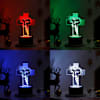 Shop Personalized Divine Cross Christmas LED Lamp - Black Base