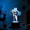 Personalized Divine Cross Christmas LED Lamp - Black Base Online