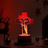 Personalized Divine Cross Christmas LED Lamp - Brown Base Online