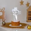 Buy Personalized Divine Cross Christmas LED Lamp - Brown Base