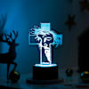 Personalized Divine Cross Christmas LED Lamp - Brown Base Online