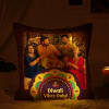 Gift Personalized Diwali Vibes Only LED Cushion