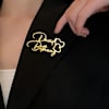 Buy Personalized Double Name Gold Brooch For Women