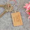 Gift Personalized Drive Safe Wooden Keychain