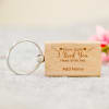 Personalized Drive Safe Wooden Keychain Online
