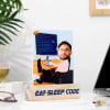 Gift Personalized Eat Sleep Code Men's Caricature