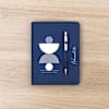Buy Personalized Elegant Blue Diary And Pen Gift Combo For Her