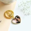 Personalized Endearing Heart-Shaped Gold Keychain Online