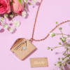 Gift Personalized Envelope Rose Gold Pendant