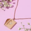 Buy Personalized Envelope Rose Gold Pendant