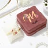 Personalized Exquisite Ruby Bracelet And Velvet Organiser For Her Online