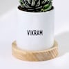 Gift Personalized Father's Day Haworthia Plant With Ceramic Planter