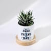 Buy Personalized Father's Day Haworthia Plant With Ceramic Planter