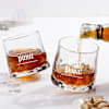 Gift Personalized Father's Day Rotating Glass - Set Of 2