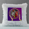 Gift Personalized Faux Fur LED Cushion with Filler