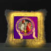 Personalized Faux Fur LED Cushion with Filler Online