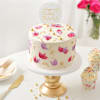 Personalized Floral Birthday Cake With Tag Online