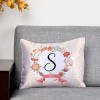 Gift Personalized Floral Designed Satin Cushion