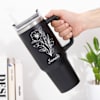 Personalized Flowery Black Tumbler For Her Online