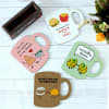 Gift Personalized Foodie Love Quotes Coasters with Stand