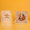 Buy Personalized Frame N Meena Rakhi For Bro