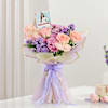 Personalized Fridge Magnet And Birthday Bouquet Combo Online