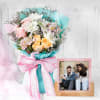 Personalized Friendship Day Floral Bliss And Frame Combo Online