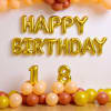 Gift Personalized Glamorous Golden Birthday Balloons Decor