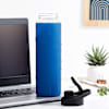 Gift Personalized Glass Bottle With Silicone Sleeve - Blue