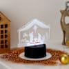 Gift Personalized Gleaming Nativity Christmas LED Lamp - Black Base