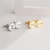 Gift Personalized Gold And Silver Engraved Cufflinks