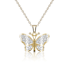 Personalized Gold And Zircon Butterfly Pendant Online