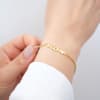 Gift Personalized Gold Box Chain Bracelet For Women
