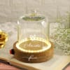 Gift Personalized Gold Plated Rose Bell Jar