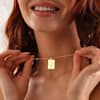 Gift Personalized Gold Quote Pendant Necklace For Women