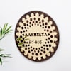Gift Personalized Gold Wooden Floral Nameplate