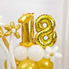 Buy Personalized Golden And White Birthday Balloons Sparkle