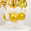 Shop Personalized Golden And White Birthday Balloons Sparkle