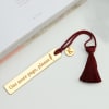 Gift Personalized Golden Bookmark with Tassel
