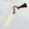 Personalized Golden Bookmark with Tassel Online