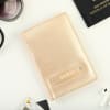 Gift Personalized Golden Passport Cover with Luggage Tag