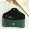 Gift Personalized Green Leather Sunglasses Case