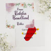 Gift Personalized Greeting Card And Radiant Skincare Rakhi Hamper